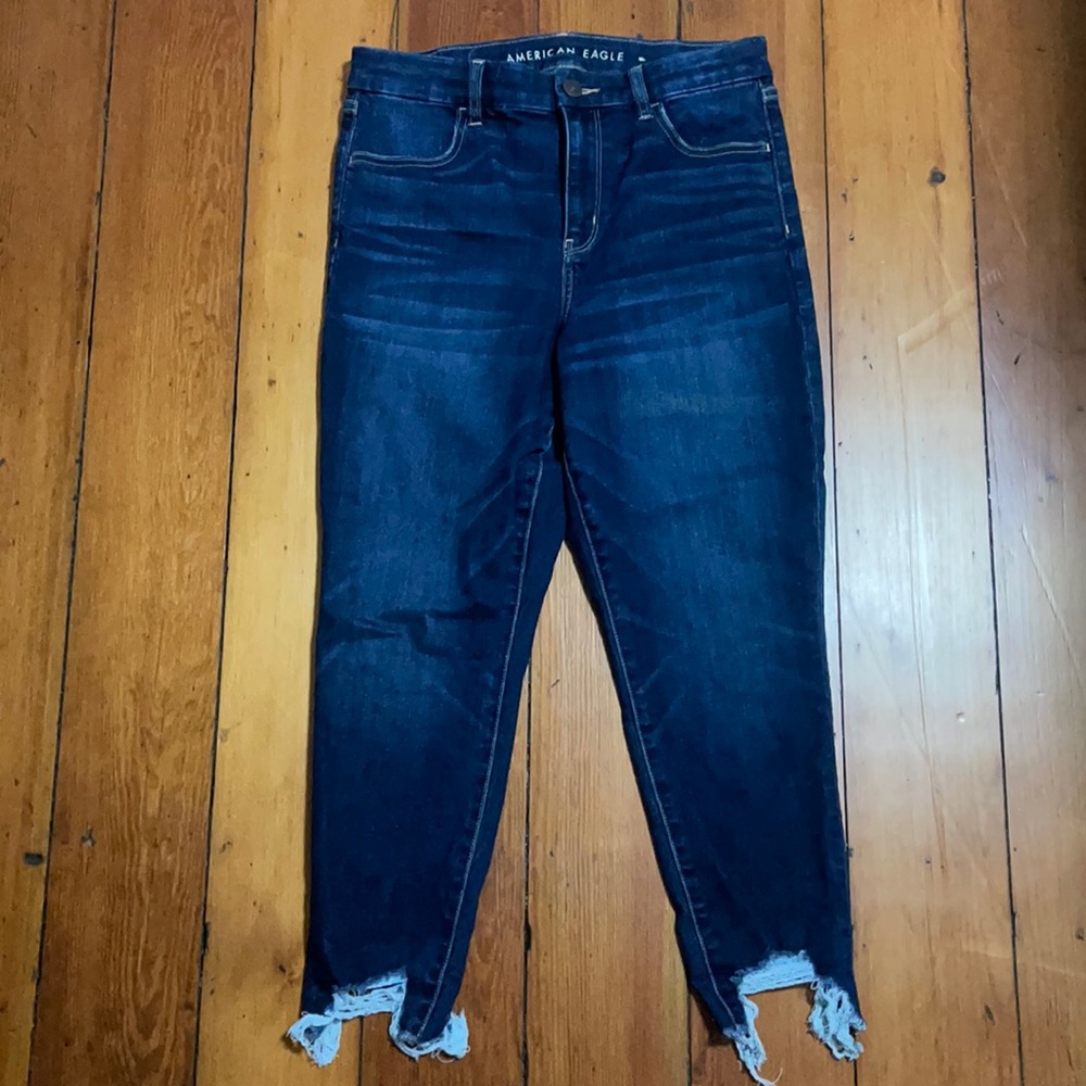 AEO curvy hi-rise jeggings crop